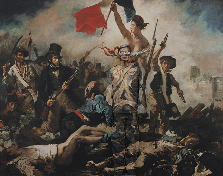Galerie Paris-Beijing - Liu Bolin - Hiding in Paris, Liberty leading the People, 2013