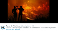 Une base militaire, près d’Izmir en Turquie, a été prise d’un immense incendie. 