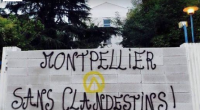 À Montpellier, dans la nuit du 29 au 30 septembre, les activistes de Génération Identitaire ont construit un mur de parpaing sur lequel ils ont inscrit « Montpellier sans clandestins ».